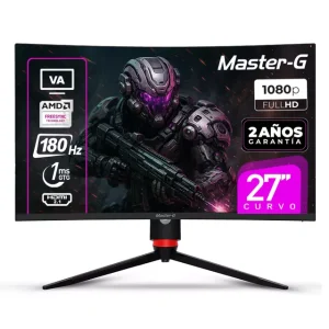 Master-G Monitor Gamer 27″ Curvo FHD 1080 VA 180Hz 1Ms MGMG2740C